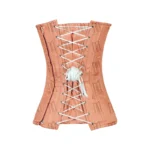 Heart Shaped Orange Brocade Overbust Corset
