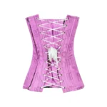 Heart Shaped Pink Brocade Overbust Corset